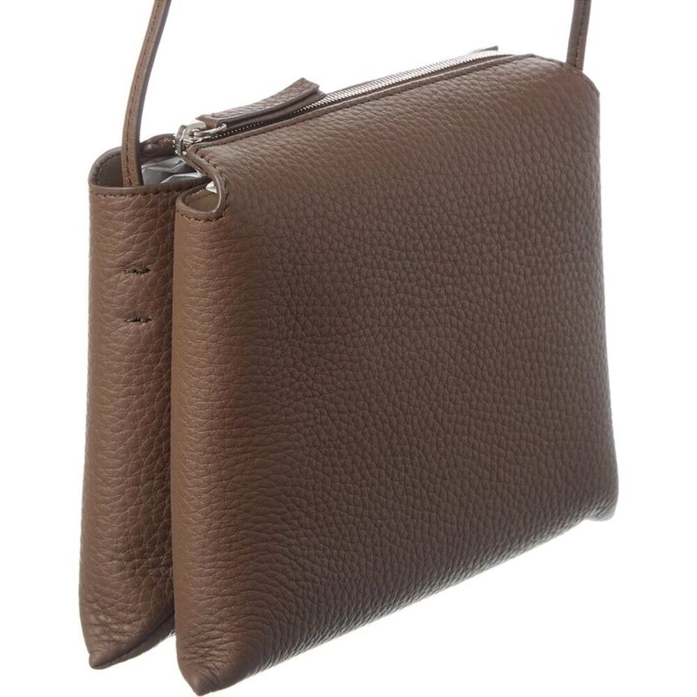 The Row Nu Mini Twin Leather Crossbody, Brown - Picture 3 of 3